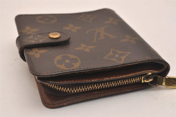 Authentic Louis Vuitton Monogram Compact Zip Bifold Wallet Purse M61667 LV 4369J