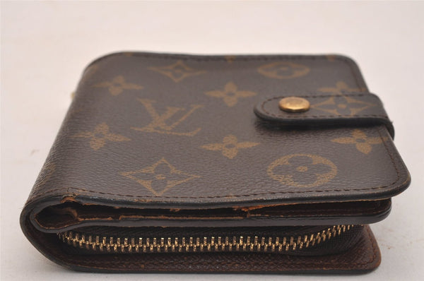 Authentic Louis Vuitton Monogram Compact Zip Bifold Wallet Purse M61667 LV 4369J