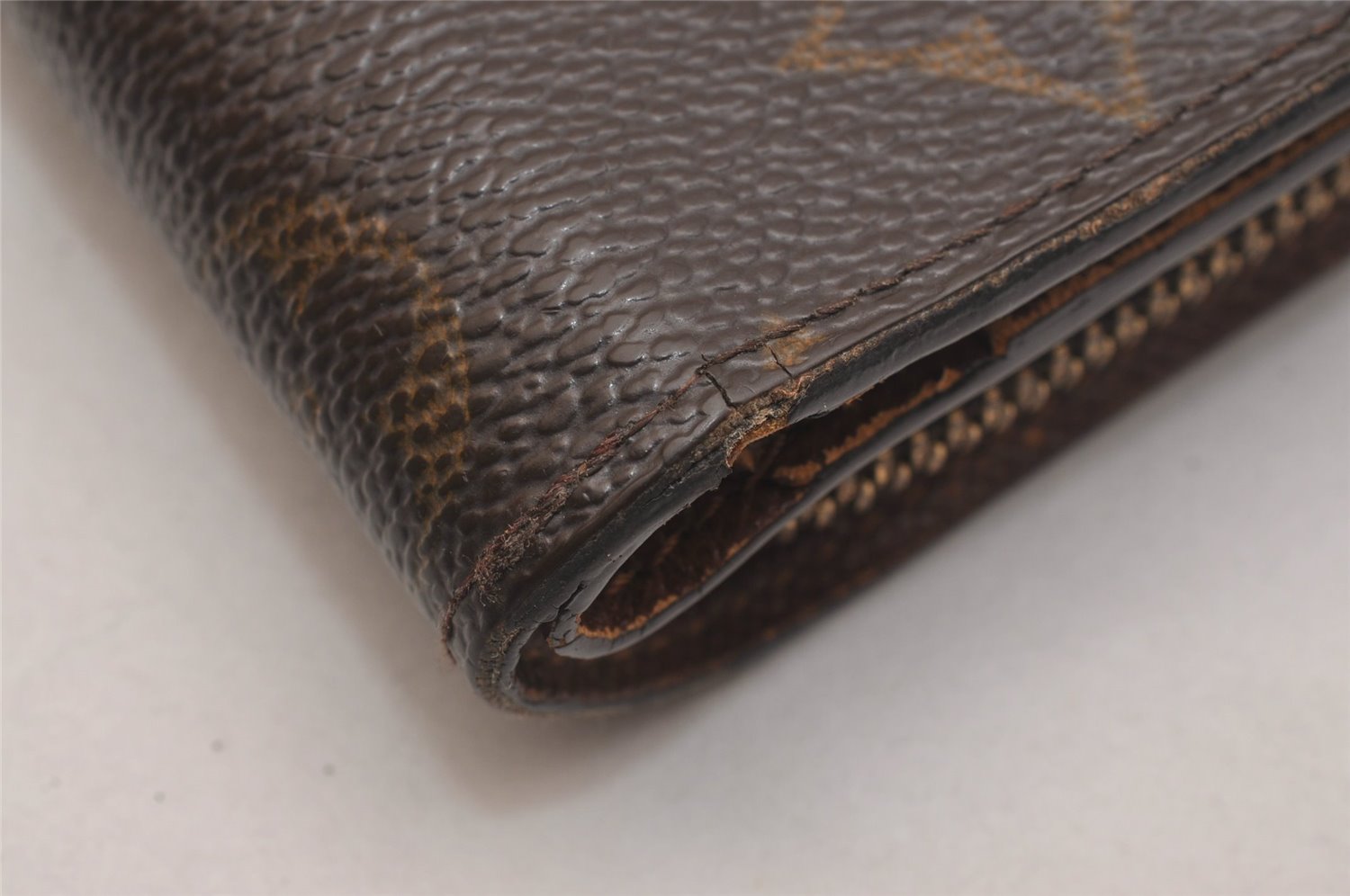Authentic Louis Vuitton Monogram Compact Zip Bifold Wallet Purse M61667 LV 4369J