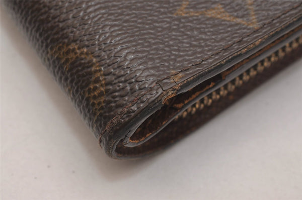 Authentic Louis Vuitton Monogram Compact Zip Bifold Wallet Purse M61667 LV 4369J