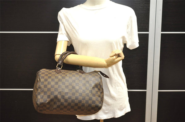 Authentic Louis Vuitton Damier Speedy 30 Hand Boston Bag Purse N41364 LV 4370I