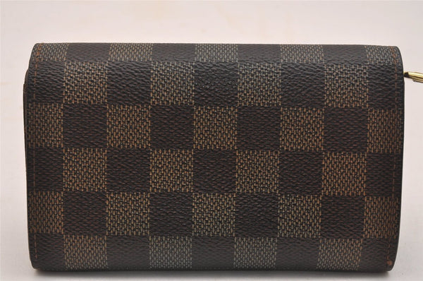 Authentic Louis Vuitton Damier Porte Monnaie Billets Tresor N61730 Wallet 4370J