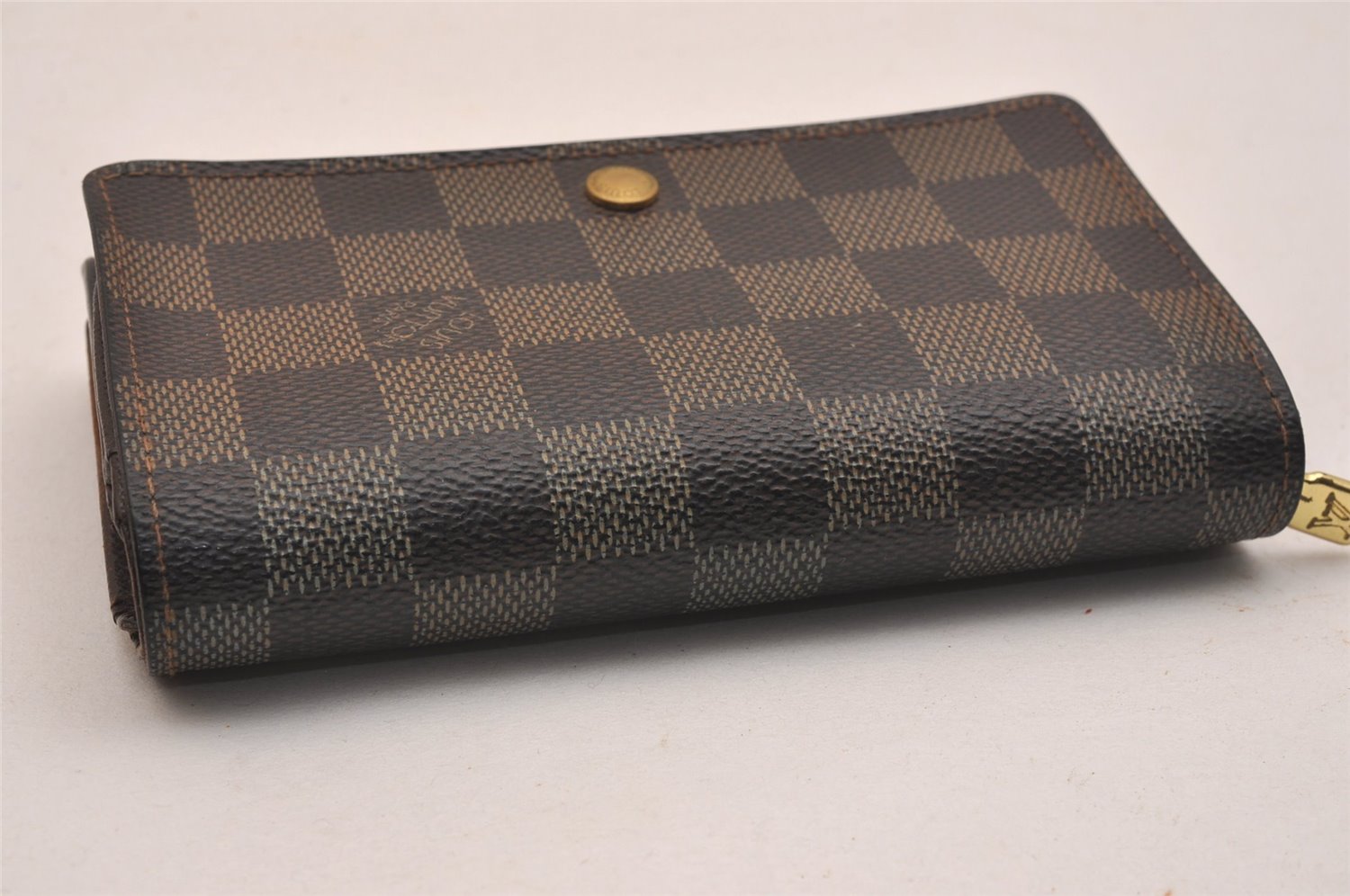 Authentic Louis Vuitton Damier Porte Monnaie Billets Tresor N61730 Wallet 4370J