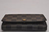 Authentic Louis Vuitton Damier Porte Monnaie Billets Tresor N61730 Wallet 4370J