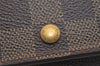 Authentic Louis Vuitton Damier Porte Monnaie Billets Tresor N61730 Wallet 4370J
