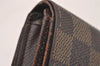 Authentic Louis Vuitton Damier Porte Monnaie Billets Tresor N61730 Wallet 4370J