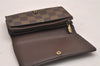 Authentic Louis Vuitton Damier Porte Monnaie Billets Tresor N61730 Wallet 4370J
