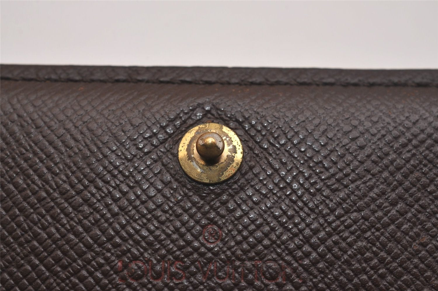 Authentic Louis Vuitton Damier Porte Monnaie Billets Tresor N61730 Wallet 4370J