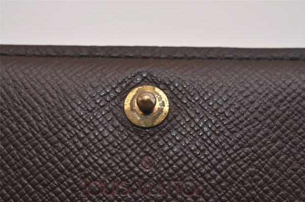 Authentic Louis Vuitton Damier Porte Monnaie Billets Tresor N61730 Wallet 4370J