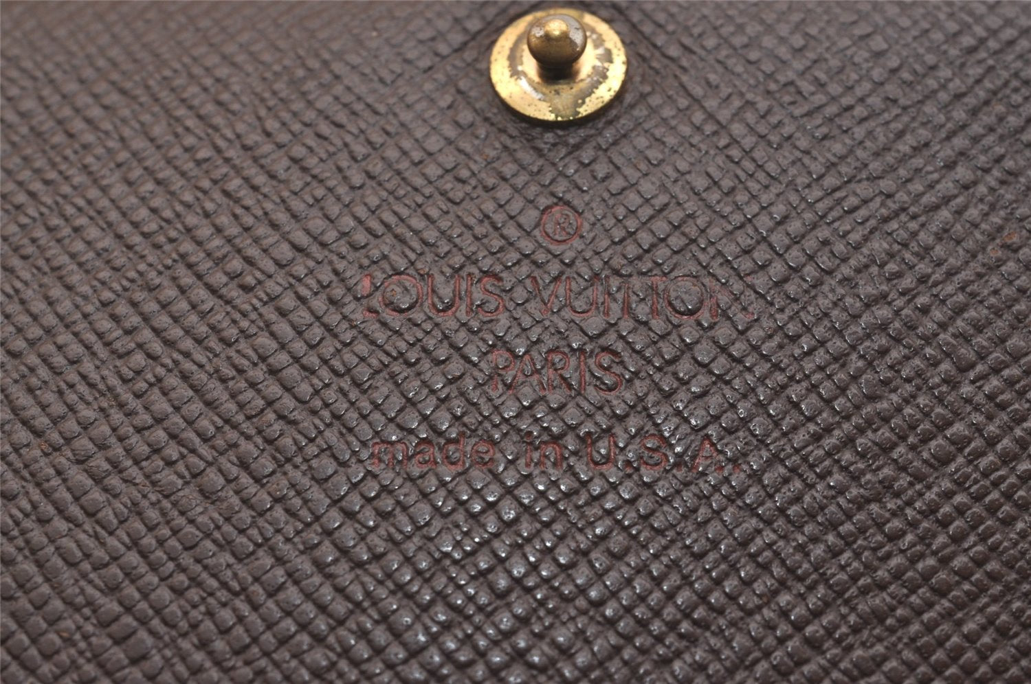 Authentic Louis Vuitton Damier Porte Monnaie Billets Tresor N61730 Wallet 4370J