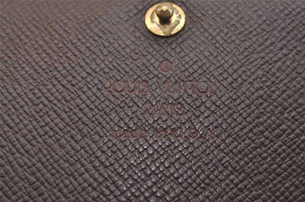 Authentic Louis Vuitton Damier Porte Monnaie Billets Tresor N61730 Wallet 4370J