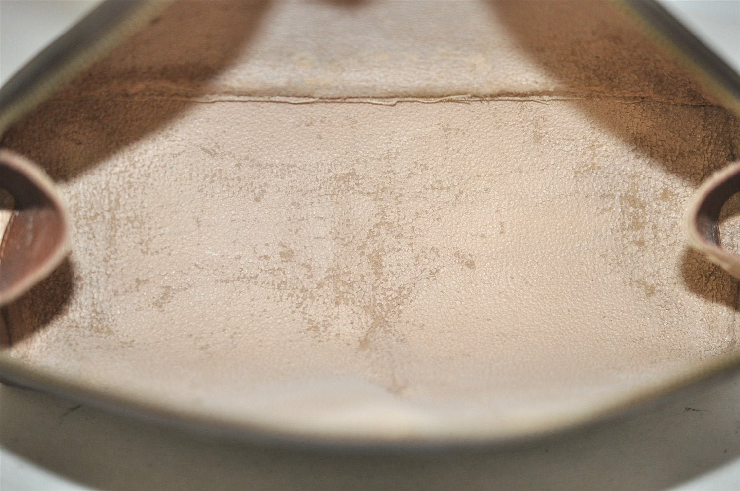 Authentic Louis Vuitton Monogram Trousse Demi Ronde 23 Pouch M47520 Junk 4371I