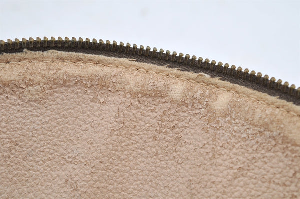 Authentic Louis Vuitton Monogram Trousse Demi Ronde 23 Pouch M47520 Junk 4371I