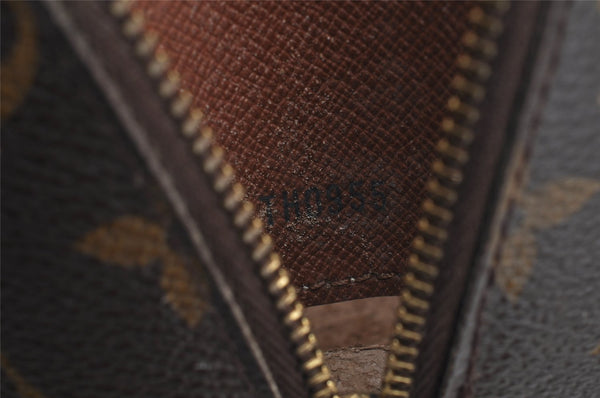 Authentic Louis Vuitton Monogram Trousse Demi Ronde 23 Pouch M47520 Junk 4371I