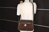 Authentic CELINE Macadam Blason Shoulder Bag Purse Suede Leather Brown 4372J