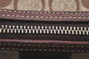 Authentic COACH Signature Shoulder Hand Bag Canvas Suede Leather Brown 4375K