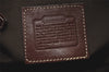 Authentic COACH Signature Shoulder Hand Bag Canvas Suede Leather Brown 4375K
