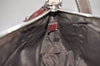 Authentic COACH Signature Shoulder Hand Bag Canvas Suede Leather Brown 4375K