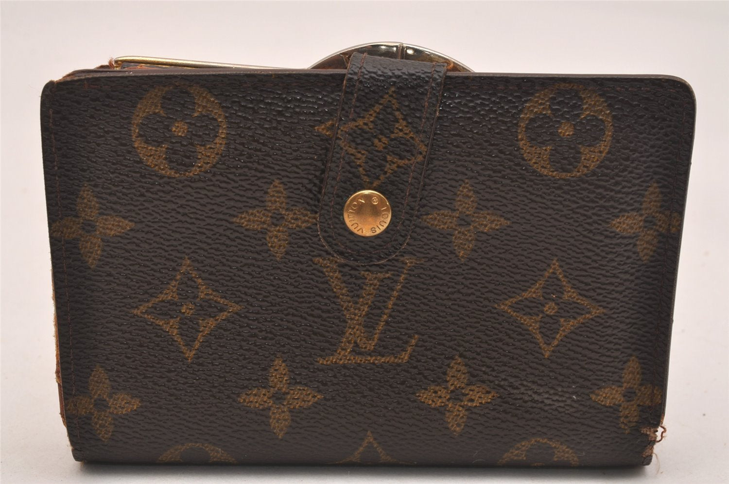 Auth Louis Vuitton Monogram Porte Monnaie Billets Viennois M61663 Wallet 4376J