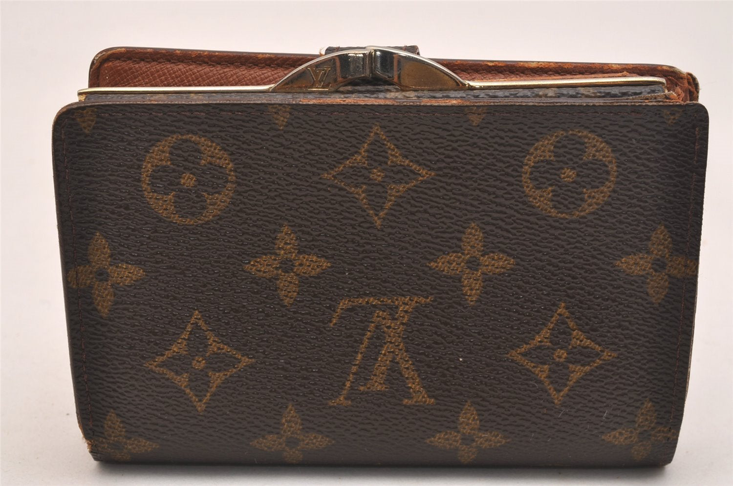 Auth Louis Vuitton Monogram Porte Monnaie Billets Viennois M61663 Wallet 4376J