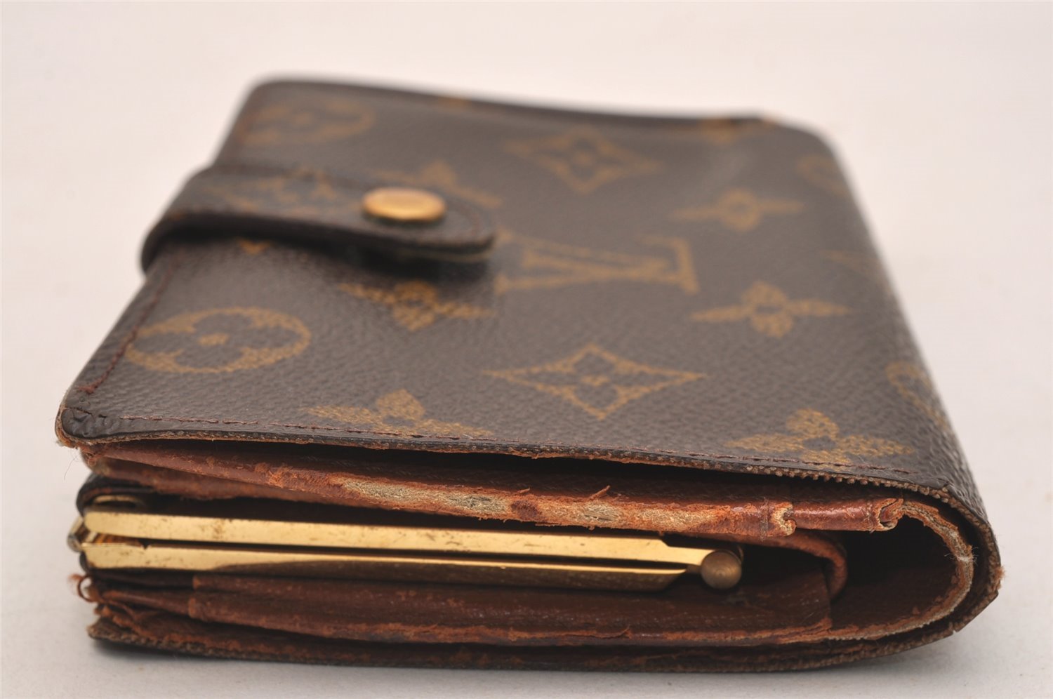 Auth Louis Vuitton Monogram Porte Monnaie Billets Viennois M61663 Wallet 4376J