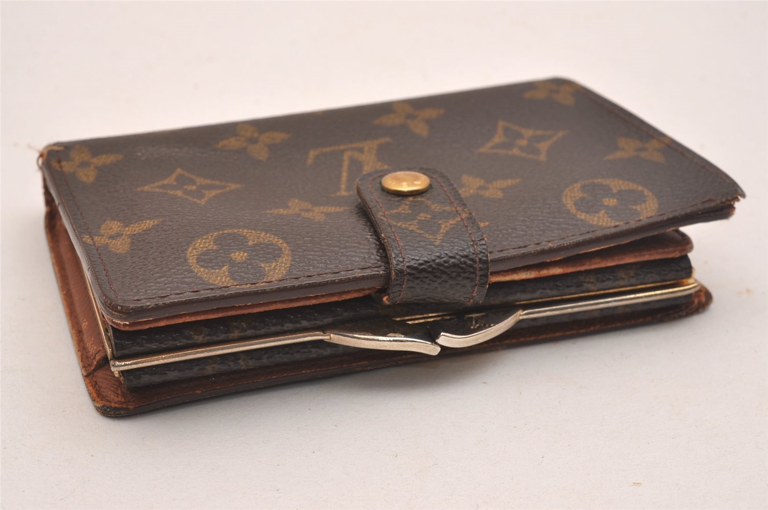 Auth Louis Vuitton Monogram Porte Monnaie Billets Viennois M61663 Wallet 4376J
