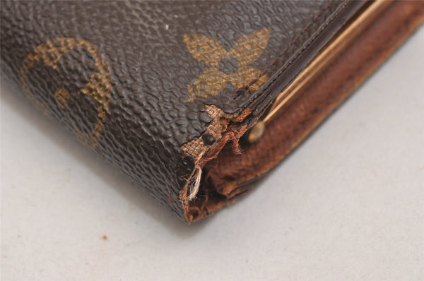 Auth Louis Vuitton Monogram Porte Monnaie Billets Viennois M61663 Wallet 4376J