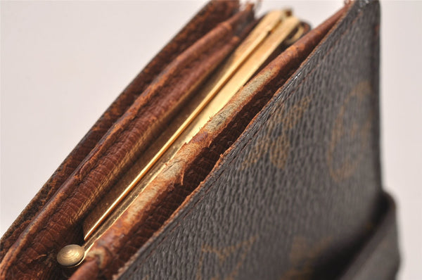 Auth Louis Vuitton Monogram Porte Monnaie Billets Viennois M61663 Wallet 4376J