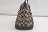 Authentic COACH Signature Hand Tote Bag Purse Canvas Leather 6043 Black 4376K