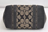 Authentic COACH Signature Hand Tote Bag Purse Canvas Leather 6043 Black 4376K