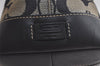 Authentic COACH Signature Hand Tote Bag Purse Canvas Leather 6043 Black 4376K
