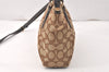 Authentic COACH Signature 2Way Hand Bag Canvas Leather F57830 Brown 4377K