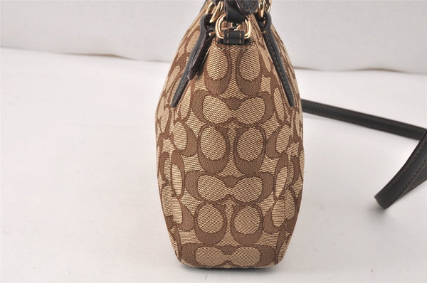 Authentic COACH Signature 2Way Hand Bag Canvas Leather F57830 Brown 4377K