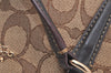 Authentic COACH Signature 2Way Hand Bag Canvas Leather F57830 Brown 4377K