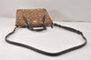 Authentic COACH Signature 2Way Hand Bag Canvas Leather F57830 Brown 4377K
