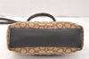 Authentic COACH Signature 2Way Hand Bag Canvas Leather F57830 Brown 4377K