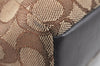 Authentic COACH Signature 2Way Hand Bag Canvas Leather F57830 Brown 4377K
