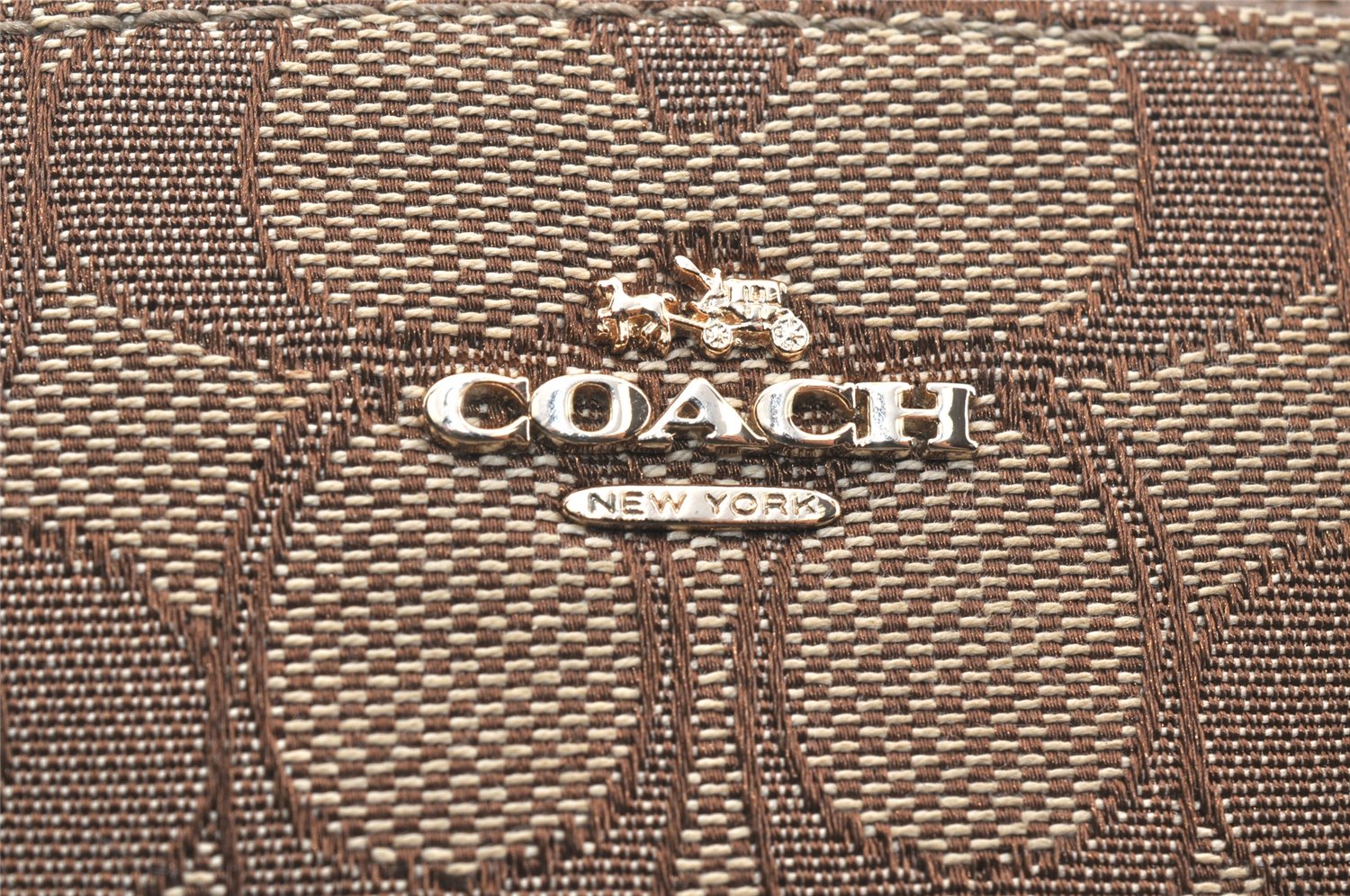 Authentic COACH Signature 2Way Hand Bag Canvas Leather F57830 Brown 4377K