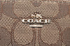 Authentic COACH Signature 2Way Hand Bag Canvas Leather F57830 Brown 4377K