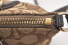 Authentic COACH Signature 2Way Hand Bag Canvas Leather F57830 Brown 4377K