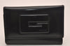Authentic GUCCI Vintage 6 Hooks Key Case Purse Leather Black 4378J