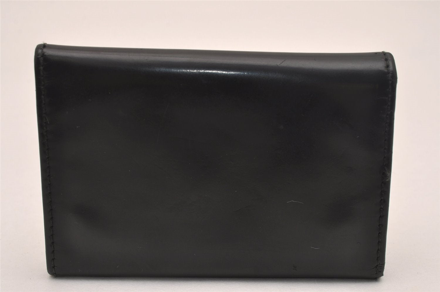 Authentic GUCCI Vintage 6 Hooks Key Case Purse Leather Black 4378J