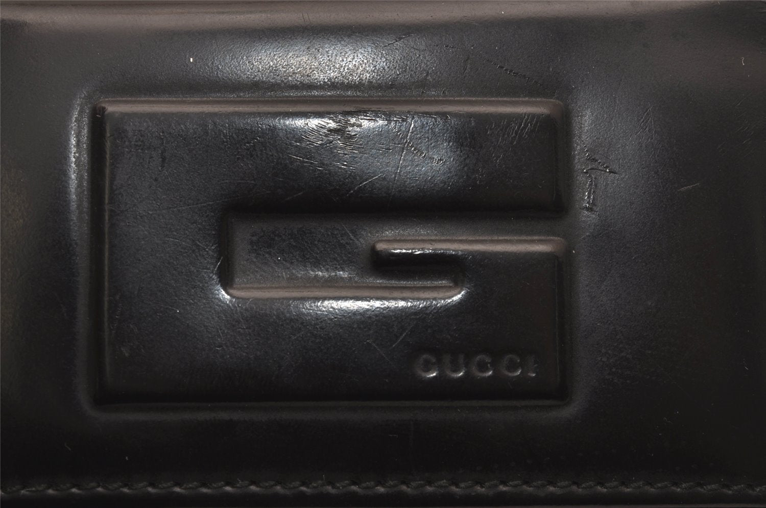 Authentic GUCCI Vintage 6 Hooks Key Case Purse Leather Black 4378J