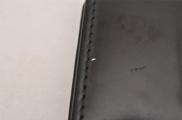Authentic GUCCI Vintage 6 Hooks Key Case Purse Leather Black 4378J