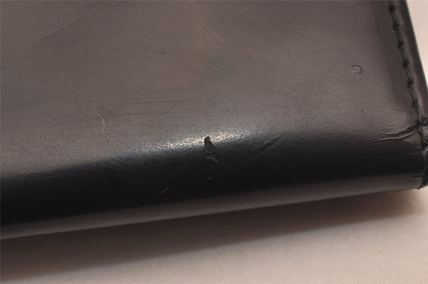 Authentic GUCCI Vintage 6 Hooks Key Case Purse Leather Black 4378J