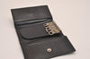 Authentic GUCCI Vintage 6 Hooks Key Case Purse Leather Black 4378J