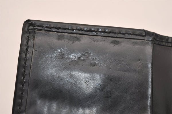 Authentic GUCCI Vintage 6 Hooks Key Case Purse Leather Black 4378J