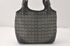 Authentic COACH Signature Shoulder Hand Bag Canvas Leather 7025 Black 4378K