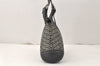 Authentic COACH Signature Shoulder Hand Bag Canvas Leather 7025 Black 4378K