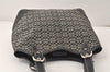 Authentic COACH Signature Shoulder Hand Bag Canvas Leather 7025 Black 4378K